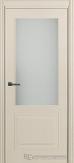 Дверь Краснодеревщик 772.1 (со стеклом) с фурнитурой, натуральный шпон Эмаль жемчужная