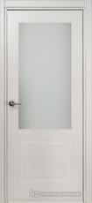 Дверь Краснодеревщик 772.1 (со стеклом) с фурнитурой, натуральный шпон Эмаль светло-серая