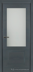Дверь Краснодеревщик 772.1 (со стеклом) с фурнитурой, натуральный шпон Эмаль серая