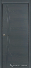 Дверь Краснодеревщик 776 с фурнитурой, натуральный шпон Эмаль серая