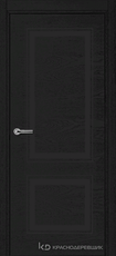 Дверь Краснодеревщик 772 с фурнитурой, натуральный шпон Эмаль черная