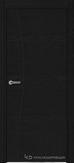 Дверь Краснодеревщик 776 с фурнитурой, натуральный шпон Эмаль черная