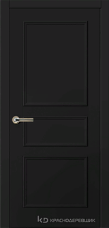 Дверь Краснодеревщик 79 3 с фурнитурой, Эмаль черная MDF