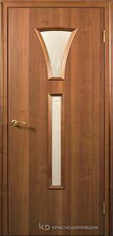 Дверь Краснодеревщик 20 4 (со стеклом) Темный орех CPL