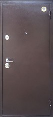 Дверь Бульдорс 24 Античная медь  Дуб беленый царга MS-4