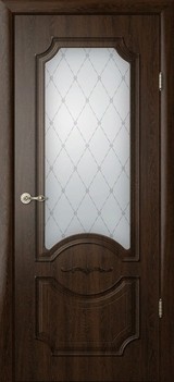 Дверь Albero Ренессанс Леонардо со стеклом мателюкс "Классика" Дуб антик Винил