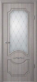 Дверь Albero Ренессанс Леонардо со стеклом мателюкс "Классика" Пепельный дуб Винил