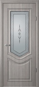 Дверь Albero Ренессанс Рафаэль 1 со стеклом мателюкс Пепельный дуб Винил