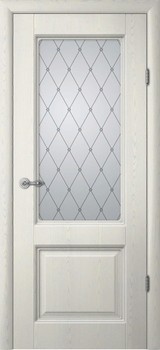 Дверь Albero Ренессанс Тициан 1 со стеклом "Классика" Грей ясень Винил