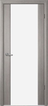 Дверь Albero Triplex Сан-Ремо 1 с белым стеклом Пепельный дуб Винил