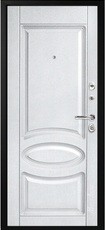 Дверь Металюкс Элит М71/2 с капителью Дуб темный №18 Белый №20
