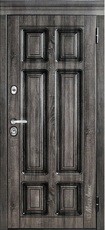 Дверь Металюкс Статус Идеал М706/3 с капителью Дуб серый Белый с текстурой