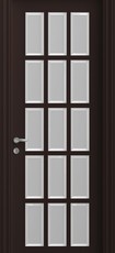 Дверь Union GRAND U02i со стеклом SATINATO BIANCO DIAMANTE Cioccolato Эмаль