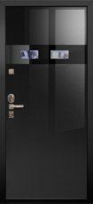 Дверь Leganza Smart Multidecking marrone V4 Черный c панелью видеонаблюдения SMART
