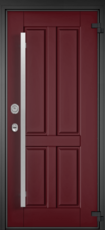 Красная алюминиевая дверь Torex Domani 100 RAL 3005 SW-C3 Шамбори светлый SW-C2