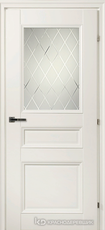 Дверь Краснодеревщик 33 42Ф (стекло кристалл) с фурнитурой, Белый CPL