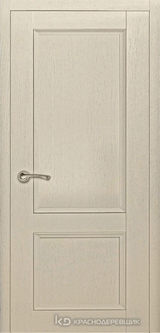 Дверь Краснодеревщик 33 23 с фурнитурой, Эмаль жемчужная натуральный шпон