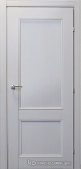 Дверь Краснодеревщик 33 23 с фурнитурой, Эмаль светло-серая натуральный шпон
