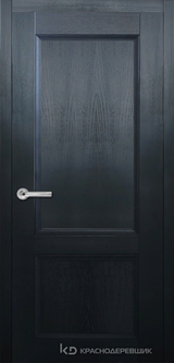 Дверь Краснодеревщик 33 23 с фурнитурой, Эмаль черная натуральный шпон