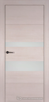 Дверь Краснодеревщик 7 03 (стекло белое) с фурнитурой, Дуб светлый sincrolam