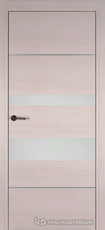 Дверь Краснодеревщик 7 03М (молдинг, стекло белое) с фурнитурой, Дуб светлый sincrolam