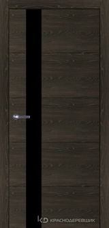 Дверь Краснодеревщик 7 01 (стекло Мателак сильвер) с фурнитурой, Дуб Шварц sincrolam