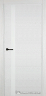 Дверь Краснодеревщик 7 01 (стекло белое) с фурнитурой, Эмаль белая натуральный шпон