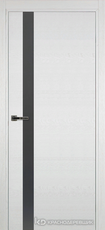 Дверь Краснодеревщик 701 (стекло серое) с фурнитурой, натуральный шпон Эмаль белая
