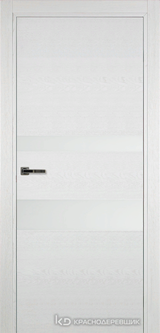 Дверь Краснодеревщик 7 03 (стекло белое) с фурнитурой, Эмаль белая натуральный шпон