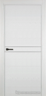 Дверь Краснодеревщик 7 06 (молдинг) с фурнитурой, Эмаль белая натуральный шпон
