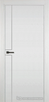 Дверь Краснодеревщик 7 07 (молдинг) с фурнитурой, Эмаль белая натуральный шпон