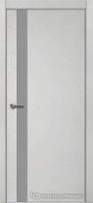 Дверь Краснодеревщик 701 (стекло серое) с фурнитурой, натуральный шпон Эмаль светло-серая