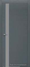 Дверь Краснодеревщик 701 (стекло серое) с фурнитурой, натуральный шпон Эмаль серая