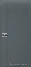 Дверь Краснодеревщик 707 (молдинг) с фурнитурой, натуральный шпон Эмаль серая