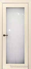 Дверь Краснодеревщик 739 (стекло триплекс) с фурнитурой, MDF Эмаль жемчужная