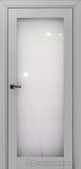 Дверь Краснодеревщик 73 9 (стекло триплекс) с фурнитурой, Эмаль светло-серая MDF