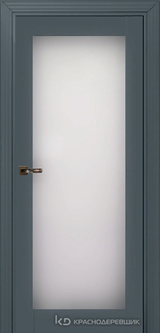 Дверь Краснодеревщик 73 9 (стекло триплекс) с фурнитурой, Эмаль серая MDF