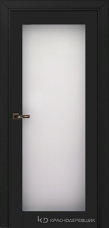 Дверь Краснодеревщик 73 9 (стекло триплекс) с фурнитурой, Эмаль черная MDF