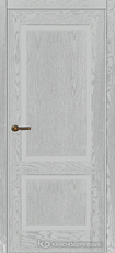 Дверь Краснодеревщик 742 с фурнитурой, натуральный шпон Эмаль светло-серая