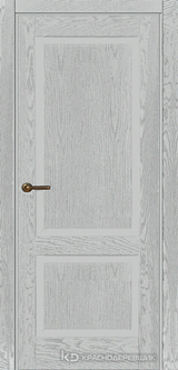 Дверь Краснодеревщик 74 2 с фурнитурой, Эмаль светло-серая натуральный шпон