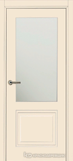Дверь Краснодеревщик 752.1 (со стеклом) с фурнитурой, MDF Эмаль жемчужная
