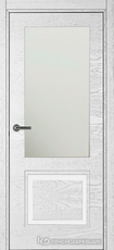 Дверь Краснодеревщик 772.1 (со стеклом) с фурнитурой, натуральный шпон Эмаль белая