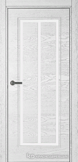Дверь Краснодеревщик 77 4 с фурнитурой, Эмаль белая натуральный шпон