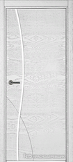 Дверь Краснодеревщик 776 с фурнитурой, натуральный шпон Эмаль белая
